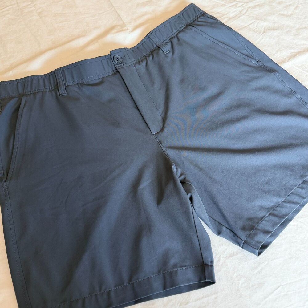 Under Armour Golf Shorts Mens 40 Navy Blue Tech Performance Flat Front Stretch